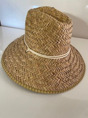 Universal Thread Straw Fedora Hat with Cream Rope